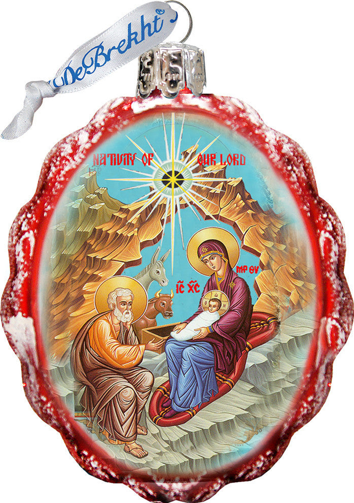 Keepsake Scenic Glass Ornament Orthodox Nativity