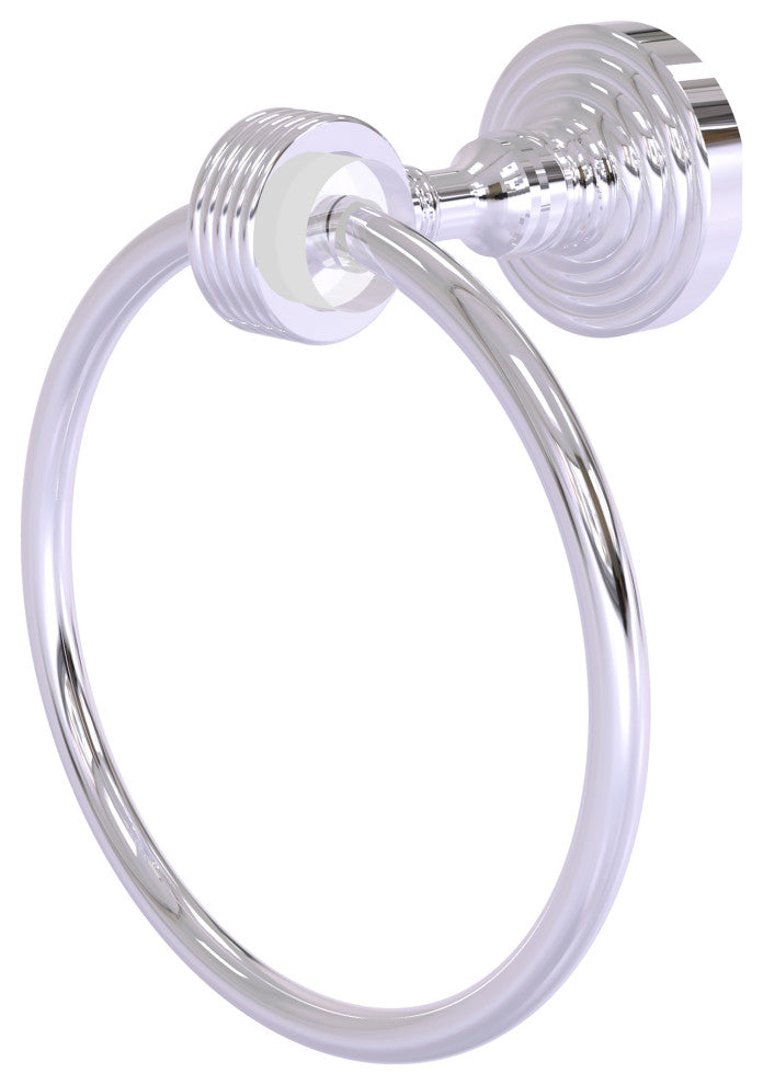 Pacific Grove Towel Ring with Groovy Accents, Polished Chrome