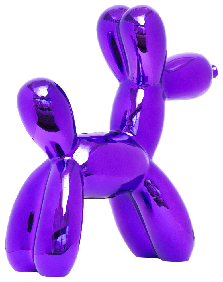 Interior Illusions Plus Ceramic Dog Piggy Bank - 12" tall, Purple