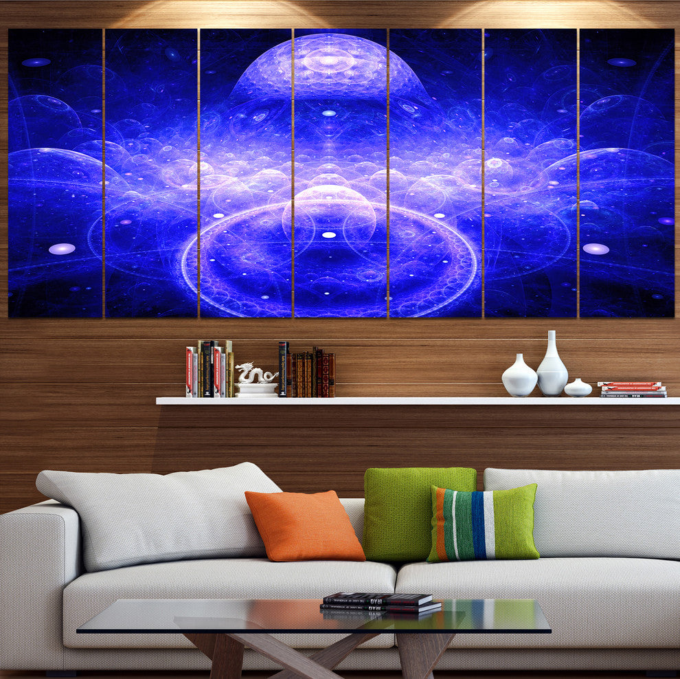 Mystic 3D Surreal Illustration, Abstract Canvas Art Print, 83"x32", 7 Panels