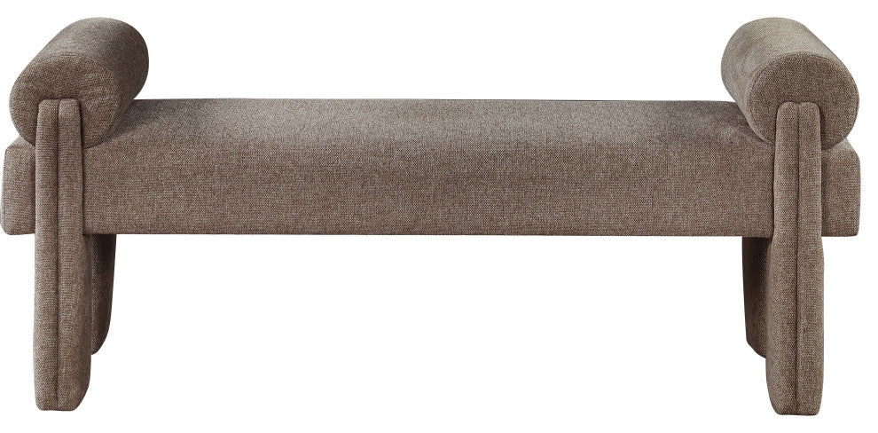 Stefano Upholstered Bench, Brown