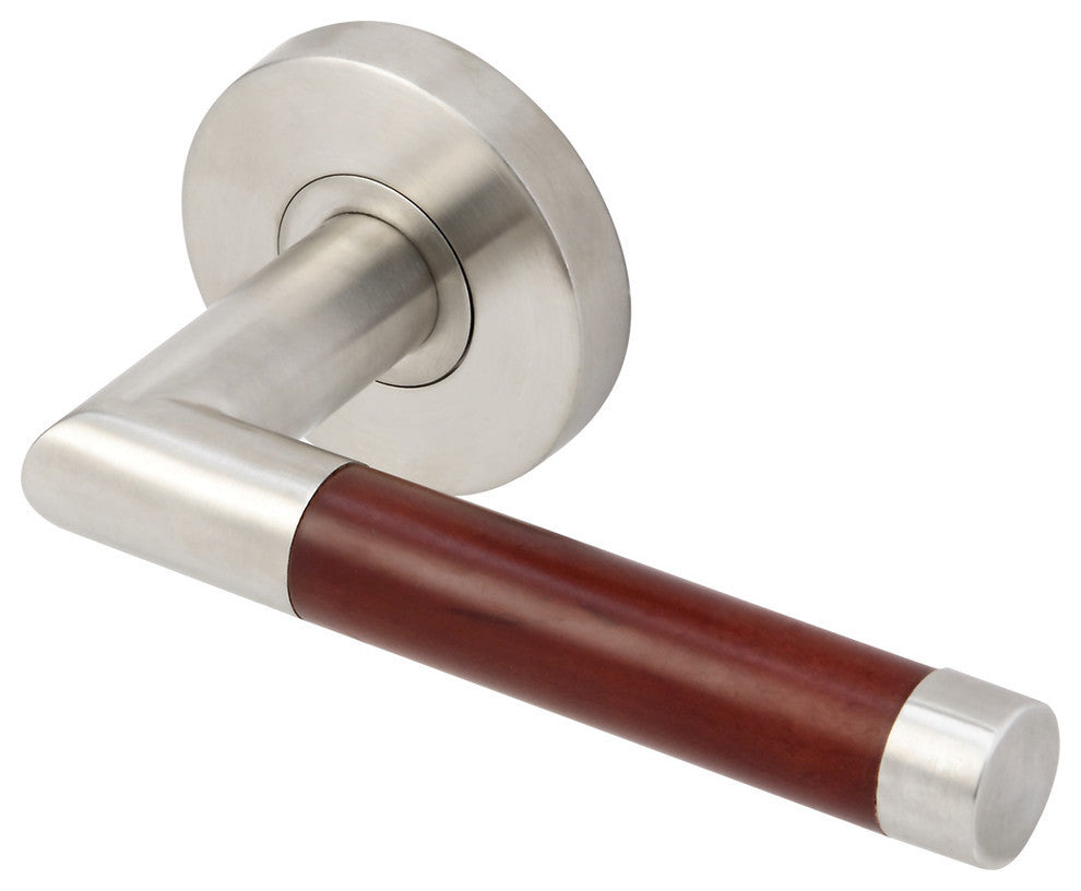 Cabernet Lever, Tubular Passage, Satin Stainless Steel, 2-3/8" Backset