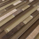 Glass and Stone Mosaic Tile, Horizon Collection, Chocolate, Strips, Sample