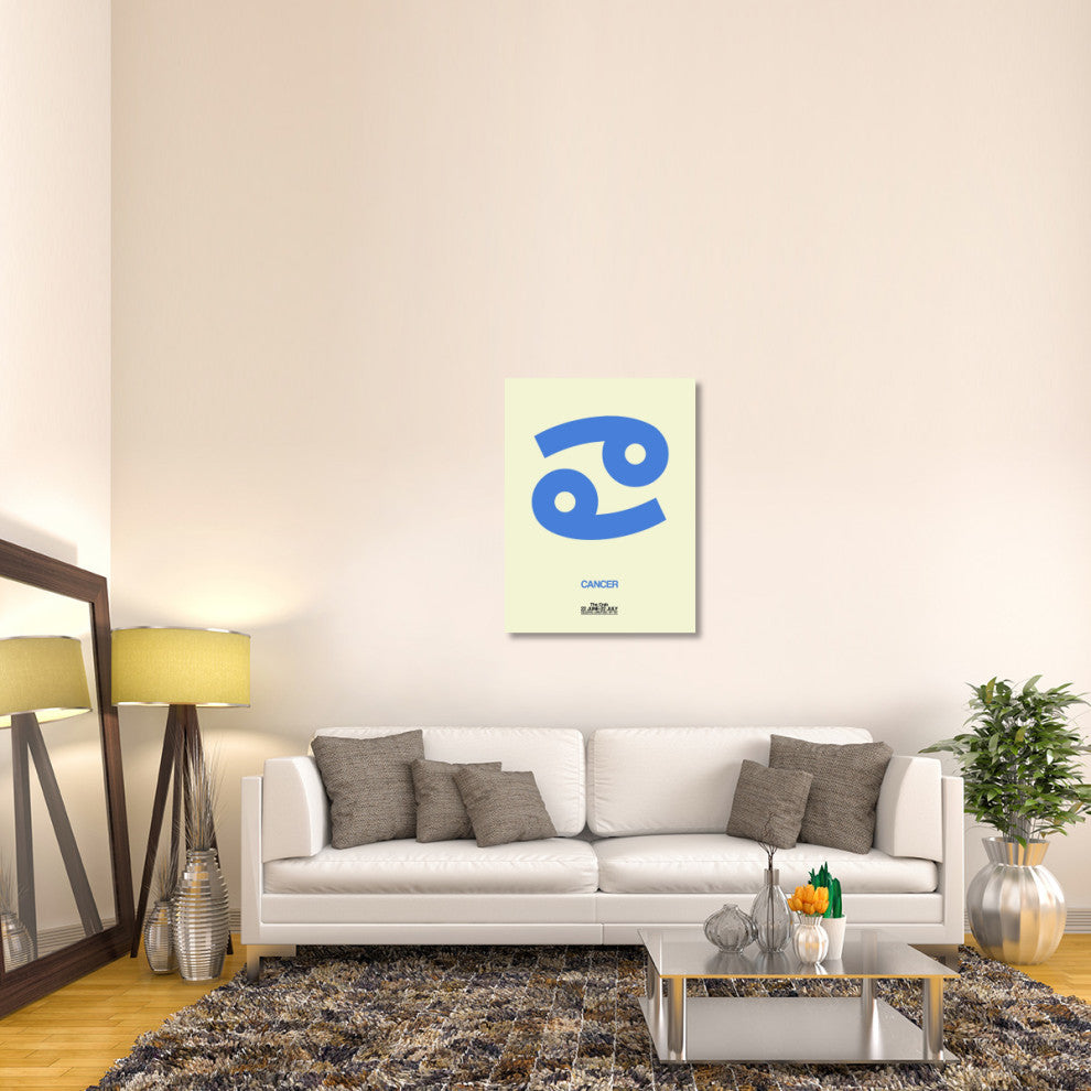 "Cancer Zodiac Sign Blue" Fine Art Print