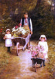 Mary Hayllar a Helping Gardener Premium Canvas Print
