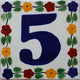 Bouquet Talavera Tile, Set of 2, Number Five