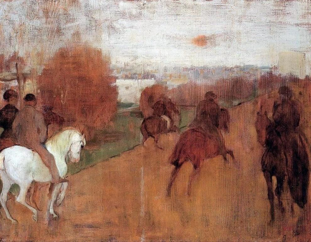 Edgar Degas Riders on a Road - 21" x 28" Premium Canvas Print