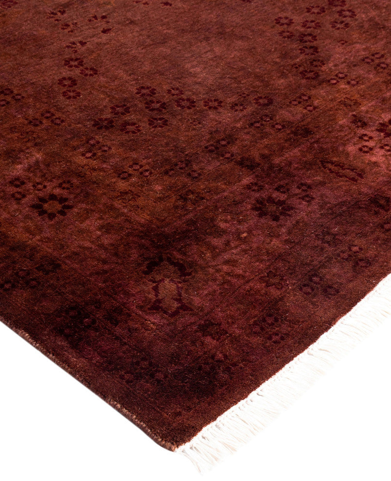 Overdyed One-of-a-Kind Hand-Knotted Area Rug Brown, 6' 3" x 9' 6"
