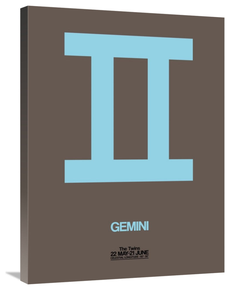 "Gemini Zodiac Sign Blue" Fine Art Print