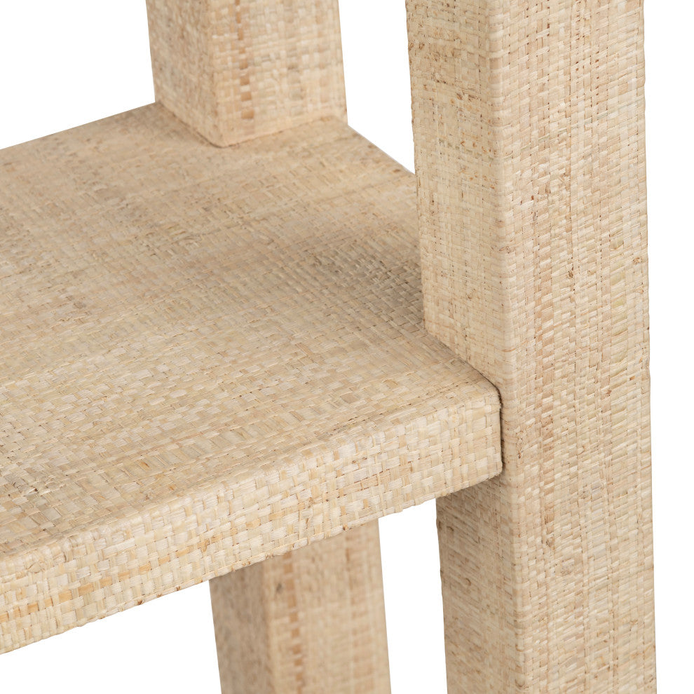 Providence Four Shelf Rafia Etagere
