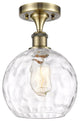 Innovations 516-1C-AB-G1215-8 1 Light Semi-Flush Mount, Antique Brass
