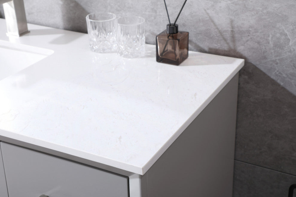 54" SIngle Bathroom Vanity, Grey