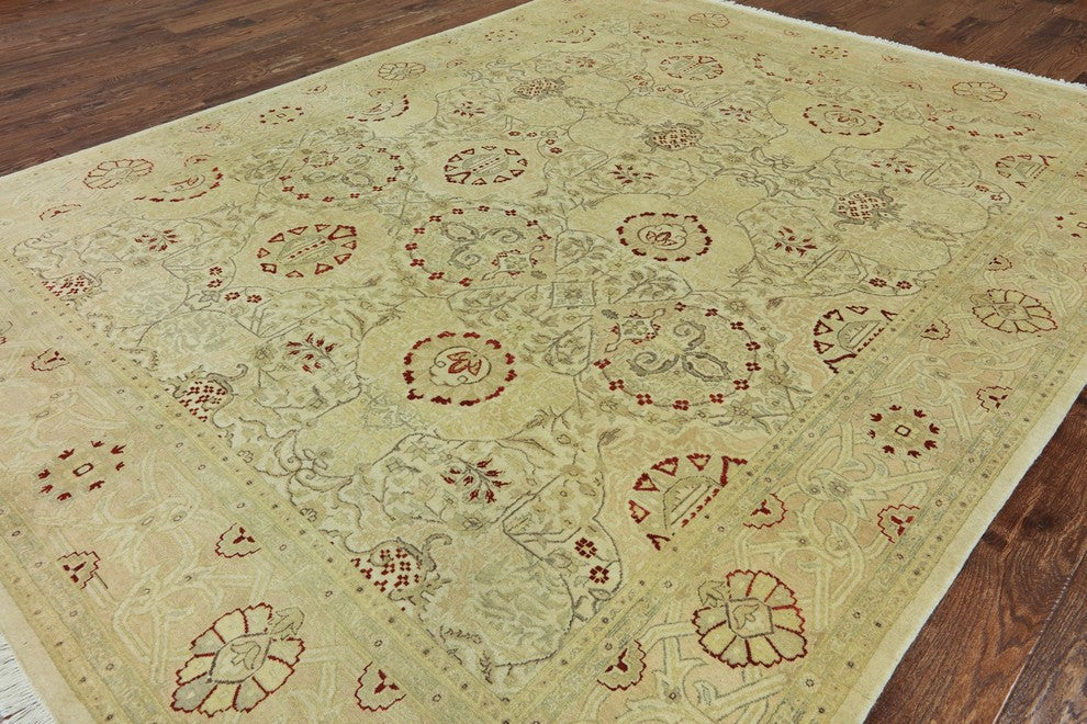 Hand Knotted Peshawar Veg Dyed 8'x10' Oriental Area Rug, W2544