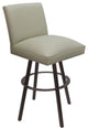 Swivel Sommerville Stool on Warren Base, Ocean Beige Vinyl - Brown, 26"