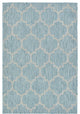 Unique Loom Aquamarine Trellis Outdoor 4' 0 x 6' 0 Area Rug