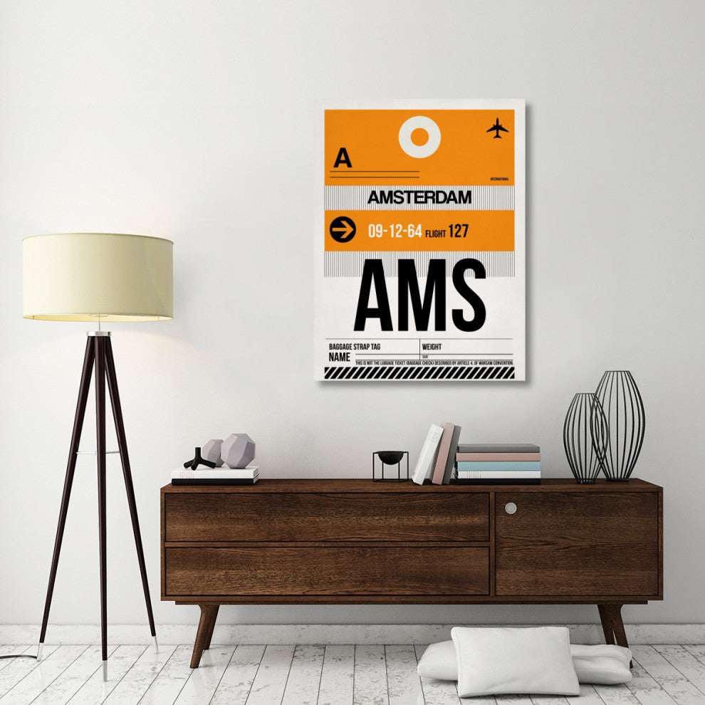 "AMS Amsterdam Luggage Tag 2" Fine Art Print