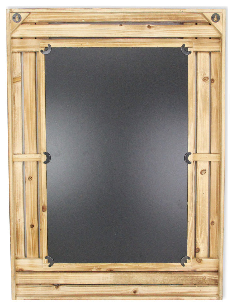 Hand-Painted Wooden Stripes Mirror
