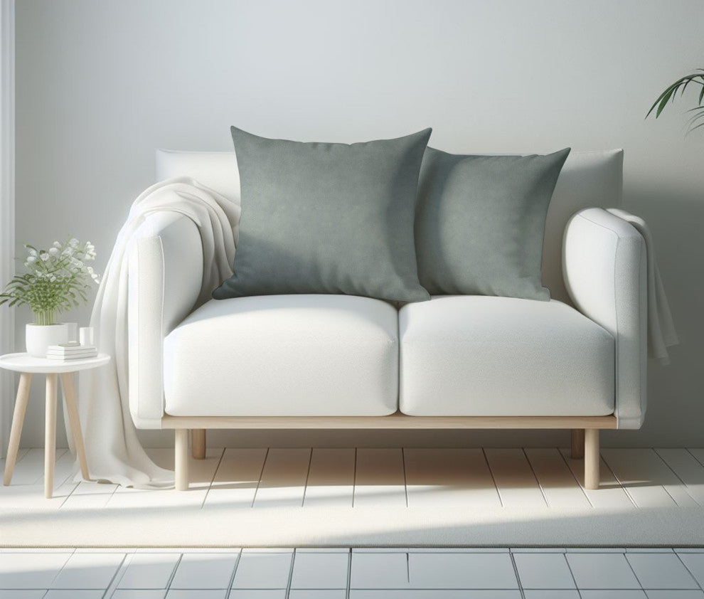 A1HC Throw Pillow Insert, Down Alternative Fill, Set of 2, Dove Grey, 18"x18"