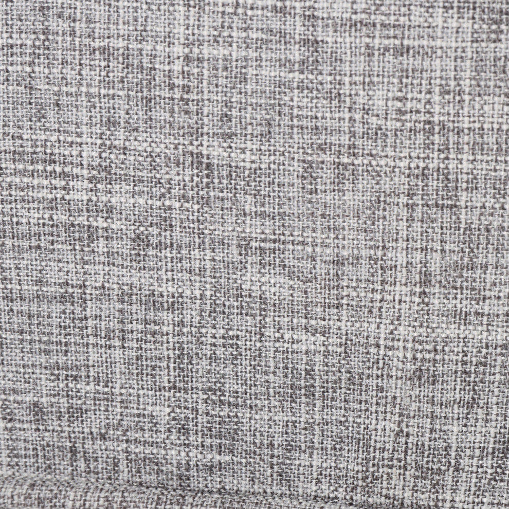 GDF Studio Macedonia Mid-Century Modern Button Tufted Fabric Recliner, Light Gray Tweed Fabric