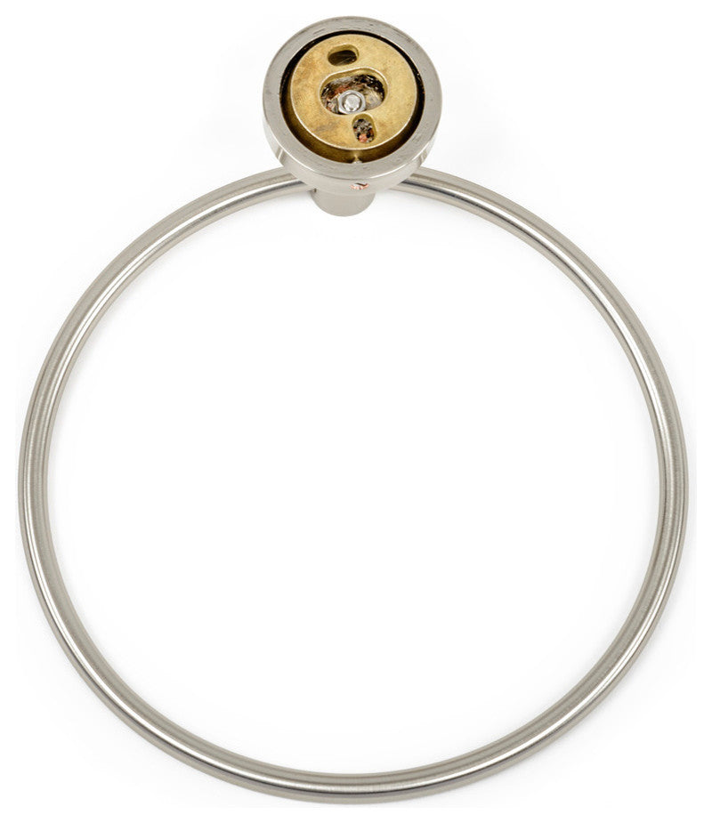 Italia Venezia Towel Ring, Brushed Nickel