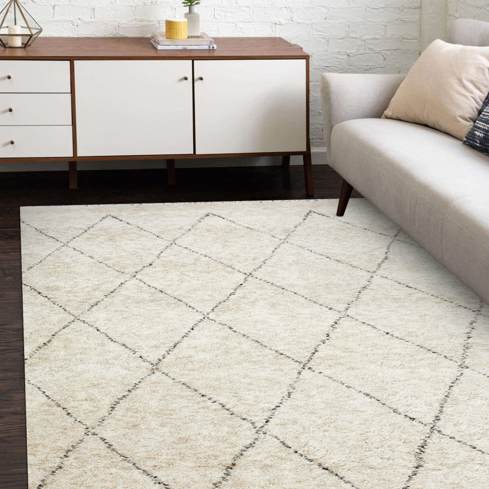 Shaggy Moroccan, Handmade Area Rug 5' 0" x 8' 0", 8 X 10