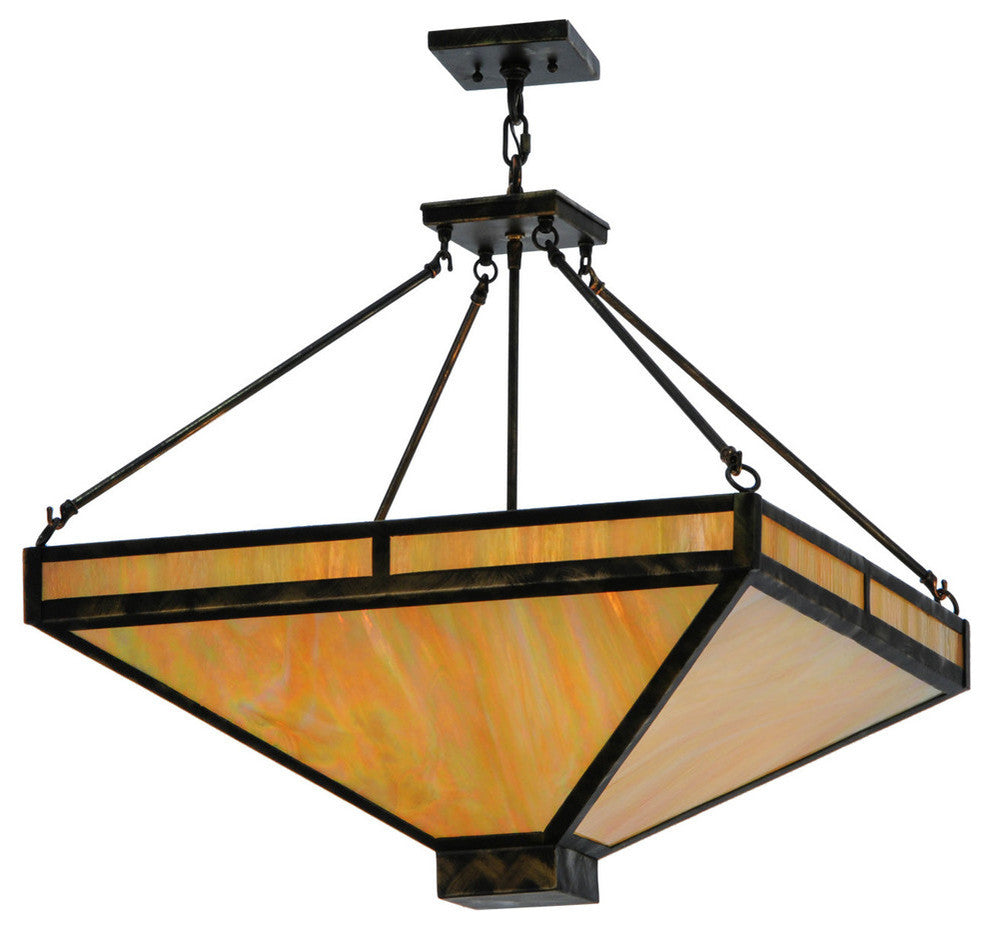 25.5Sq Whitewing Inverted Pendant