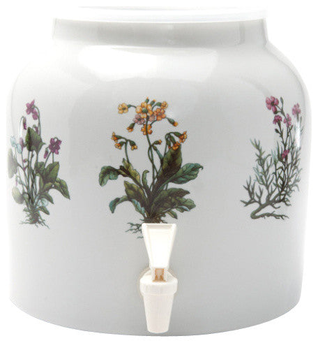 Goldwell Designs Herbal Flowers Design Water Dispenser Crock