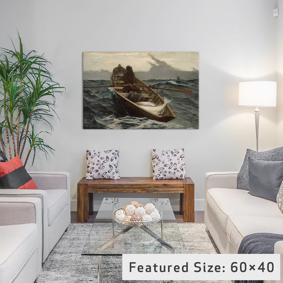 "The Fog Warning Gallery" by Winslow Homer, 26x18x1.5"