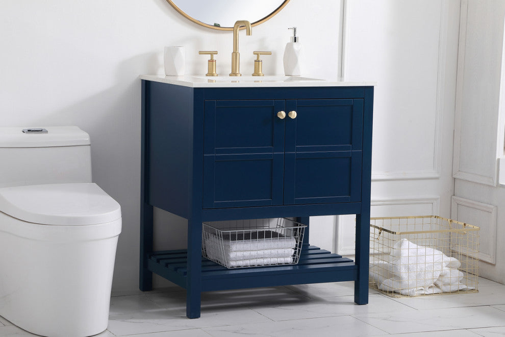 Tucker Blue 30" Single Sink Bathroom Vanity