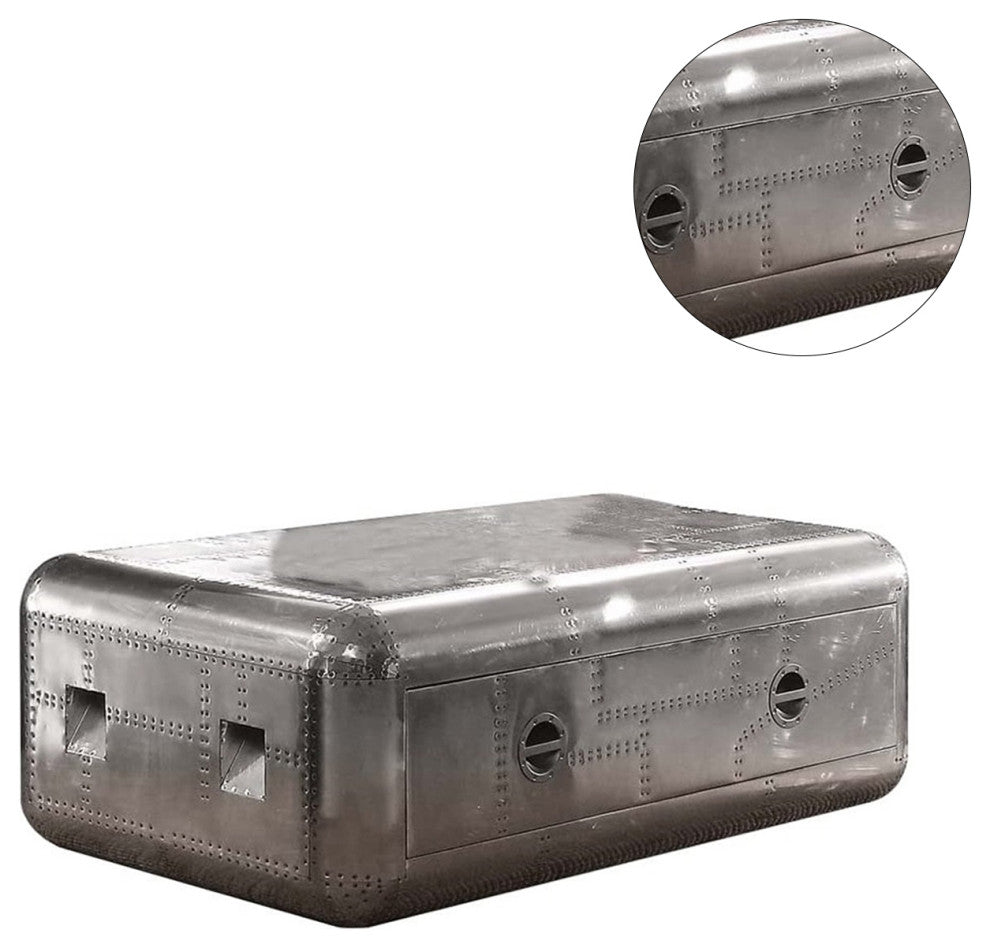 Aluminum Coffee Table with 1 Soft Closing Drawer