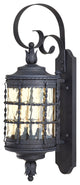 2-Light Wall Mount, Spanish Iron With Champagne Glass