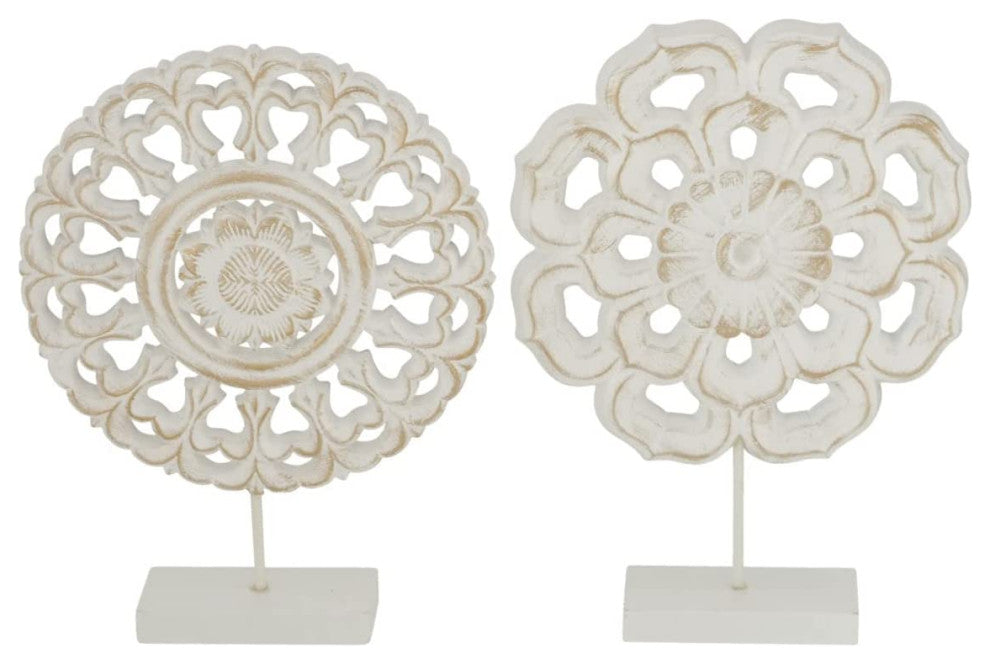 2 Piece Mandala Mounted Figurine Set