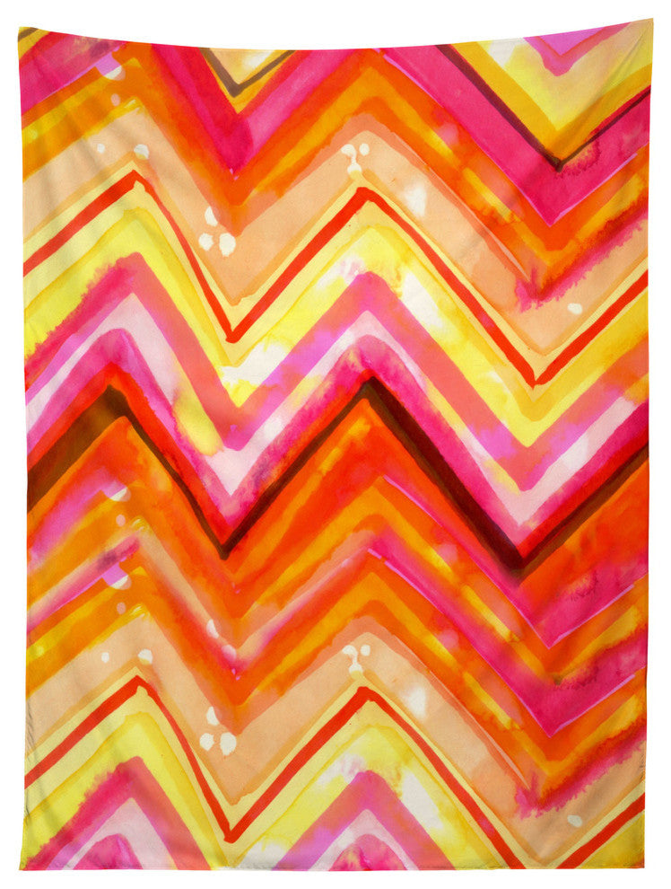 Deny Designs Cayenablanca Watercolour Chevron Tapestry