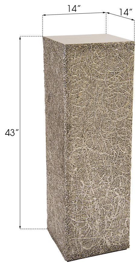 String Theory Pedestal, Silver Leaf, Large