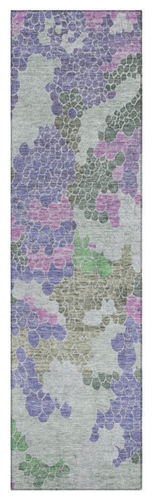 Machine Washable Indoor/Outdoor Chantille ACN1906 Purple 2'3" x 7'6" Runner Rug