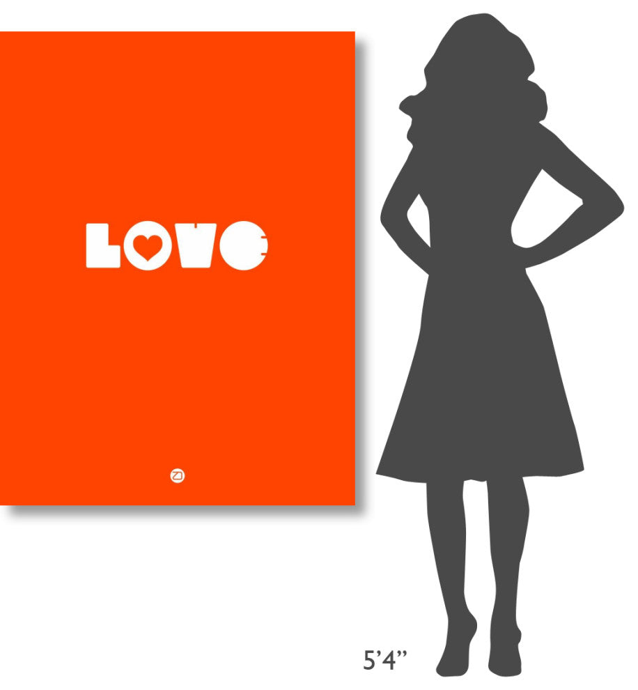 "LOVE Orange" Poster Fine Art Print