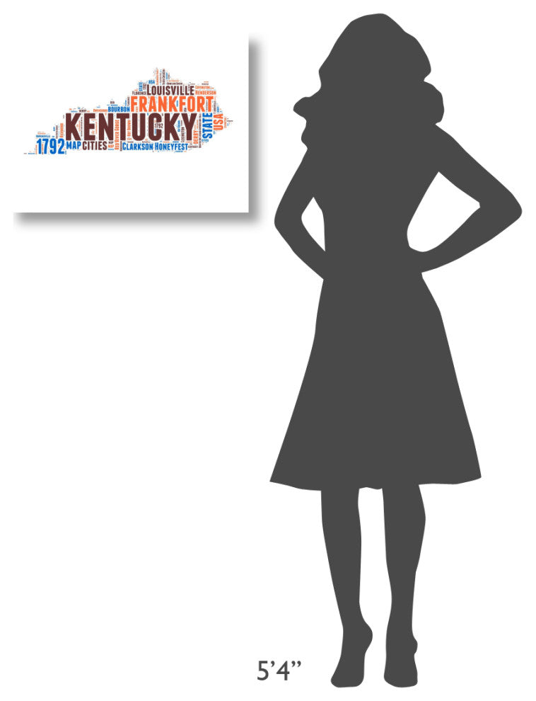 "Kentucky Word Cloud Map" Fine Art Print