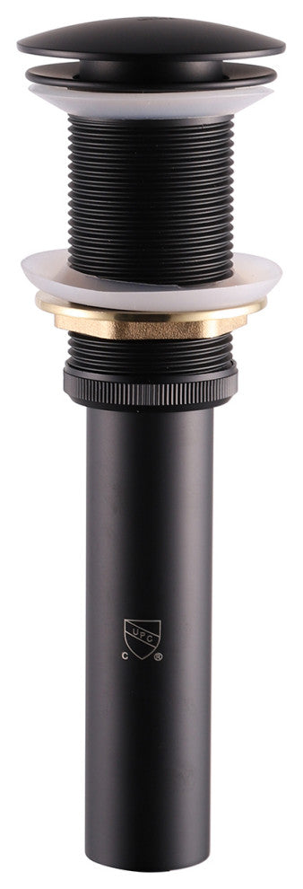 Pop-Up Drain Assembly Without Overflow, Matte Black