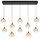 Iissa 10L 47" Black Amber Chandelier
