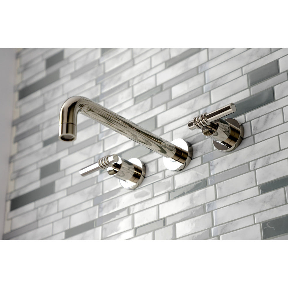 KS8026ML Two-Handle Wall Mount Tub Faucet, Polished Nickel