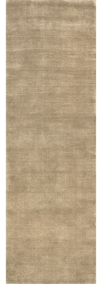 Arrel Speckled Wool-Blend Area Rug, Fawn 2' 6" x 10'