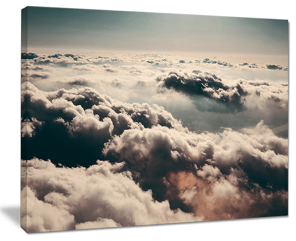 "Sky Above Dark Heavy Clouds" Contemporary Landscape Wall Art, 20"x12"