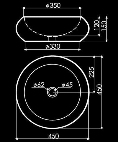 Fiji Stone Sink, Black