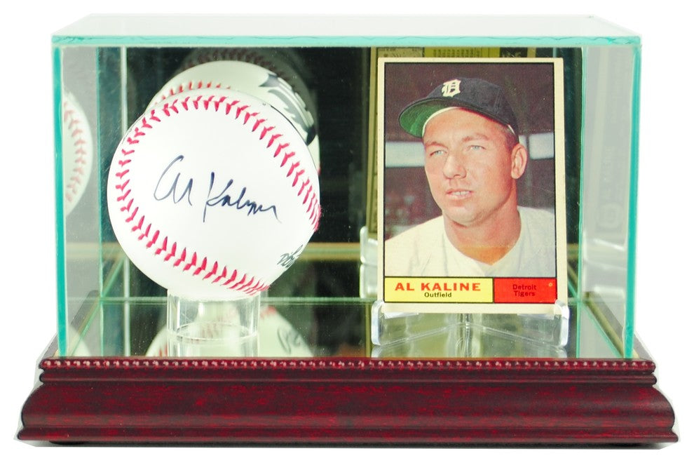 Card and Baseball Display Case, Cherry