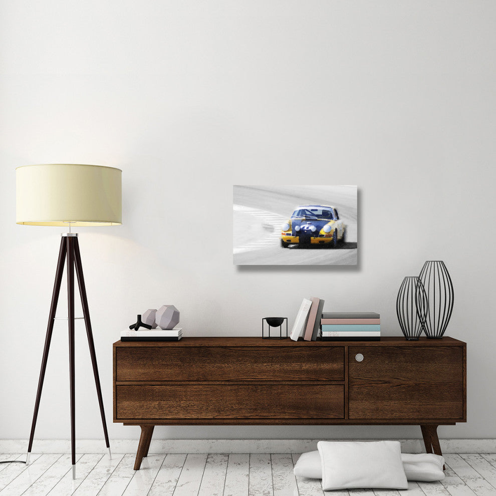 "Porsche 911 on Race Track Watercolor" Fine Art Print