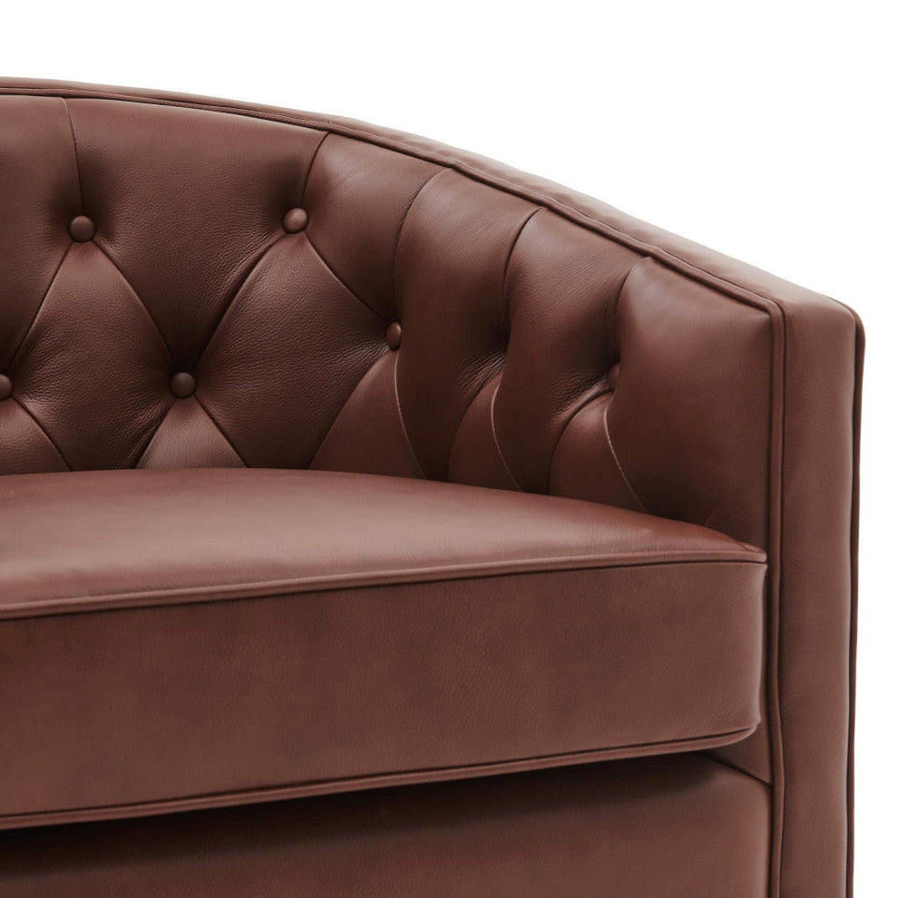 Walsh Swivel Accent Arm Chair, Garrett Brown