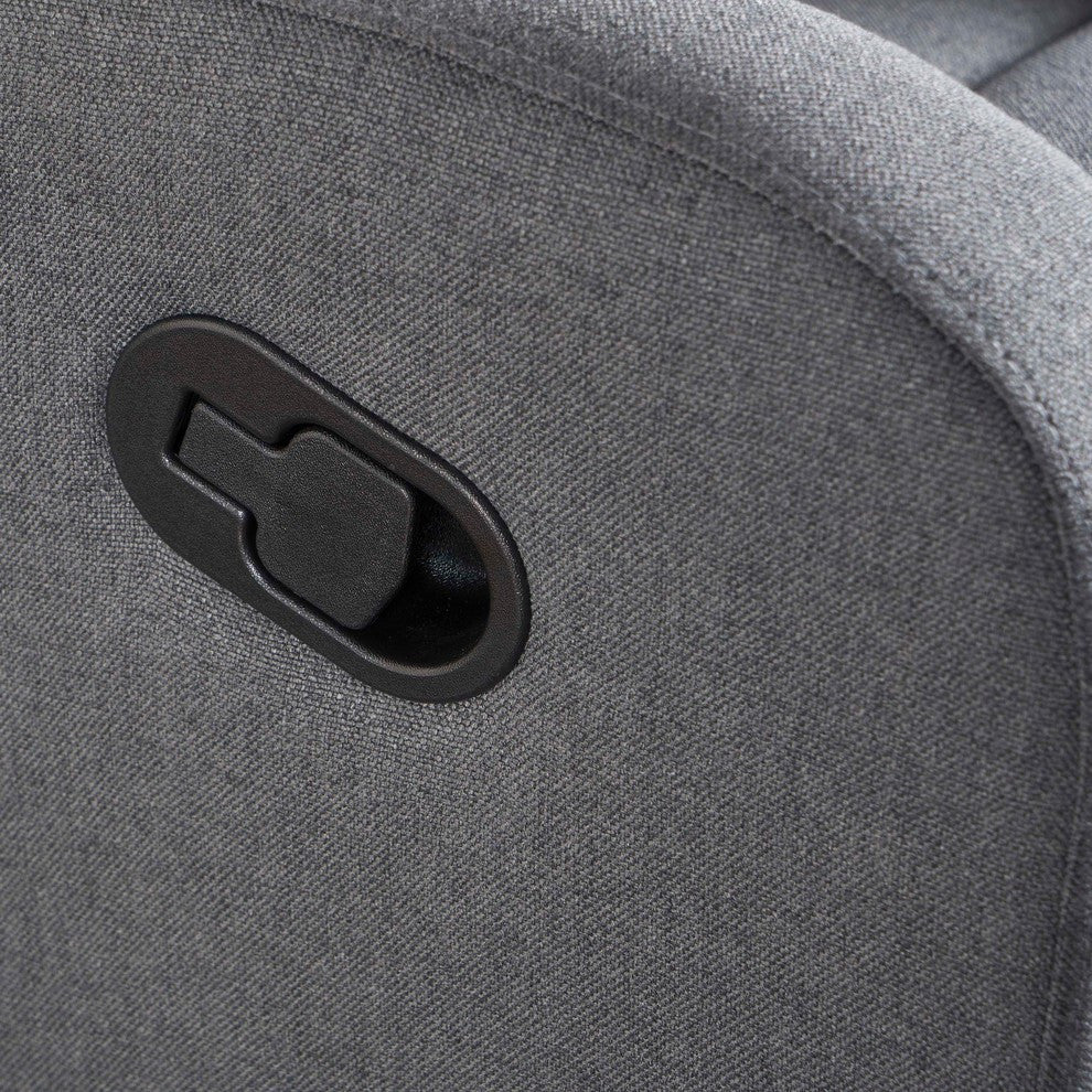 GDF Studio Giovanni Class Gliding Fabric Recliner, Charcoal