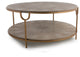 Cream Shagreen With Undershelf Coffee Table, Andrew Martin Katia