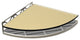 TileWare Structural Surfaces Claddy T-Shelf w/ Glass Cover, Basket