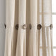 Linen Button Single Window Panel, Dark Linen, 95"x40"